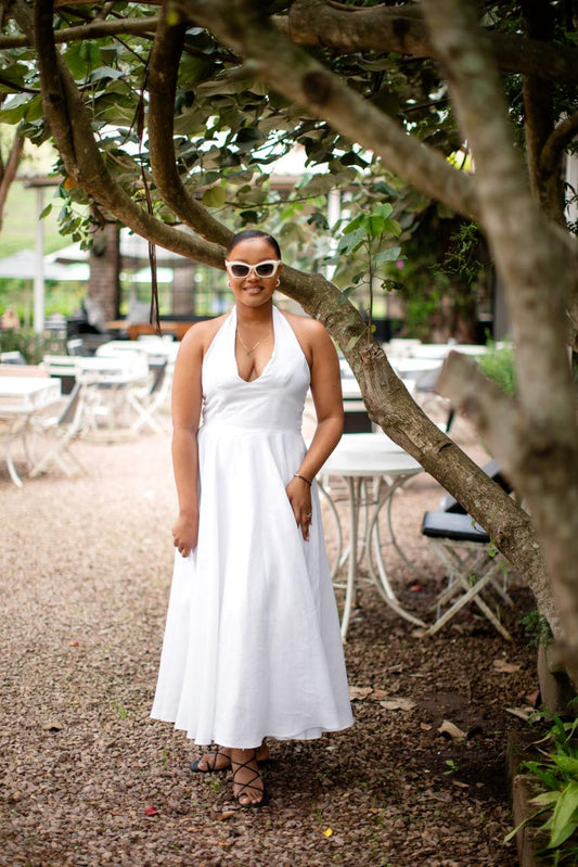Linen White Dress