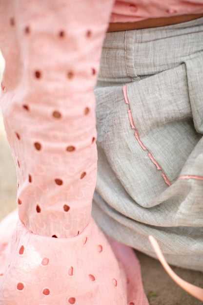 Coral Peach Frill Shirt