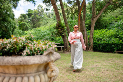 Coral Peach Frill Shirt